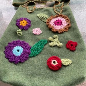 Batooli Soft Shoulder bag with crochet decorations